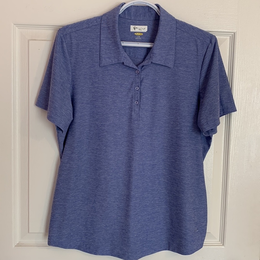 GU Play Dry Women’s Collared Periwinkle Golf Tennis Shirt Size Large